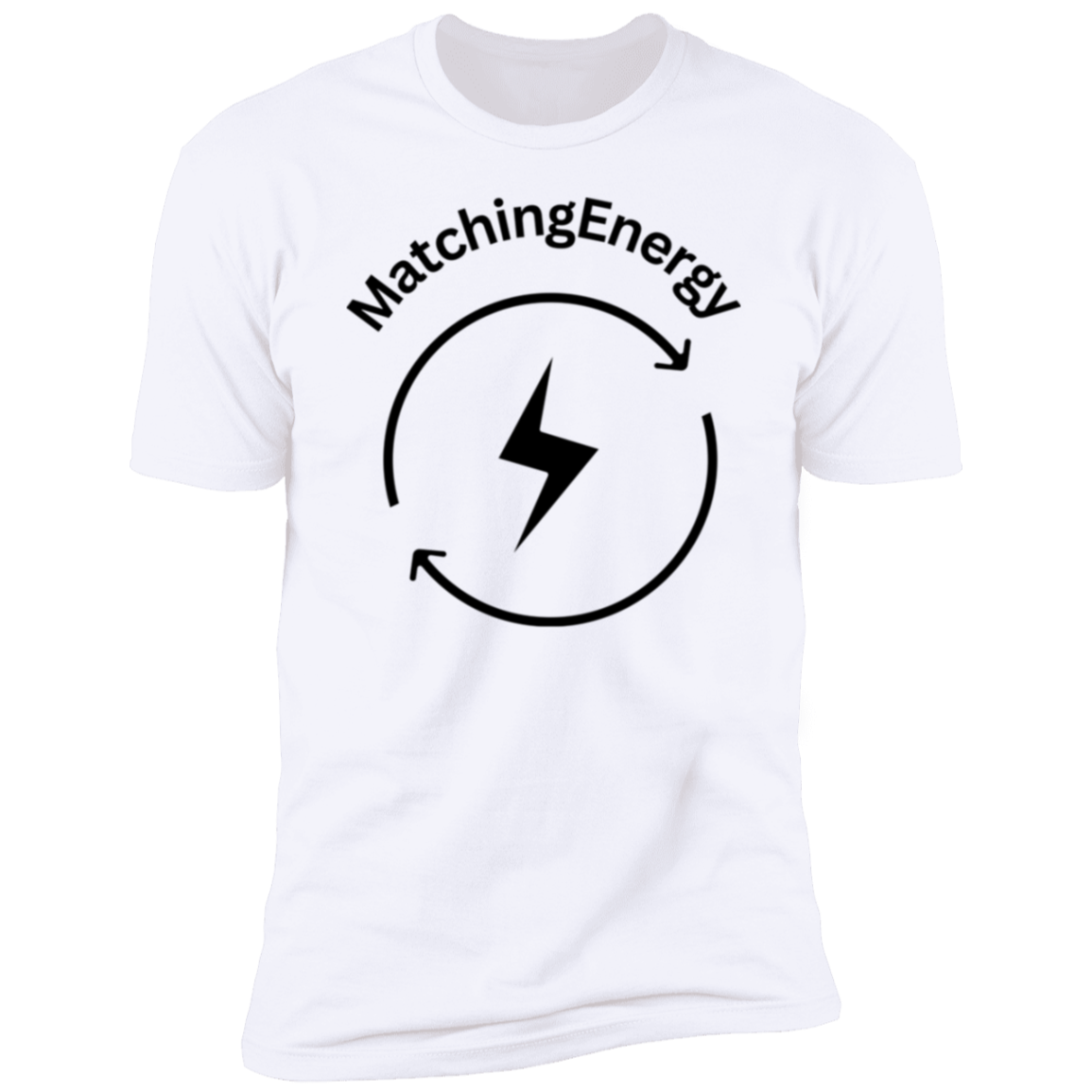 Men & Women Unisex "Matching Energy" Couple /Black & White Premium Short Sleeve T-Shirt