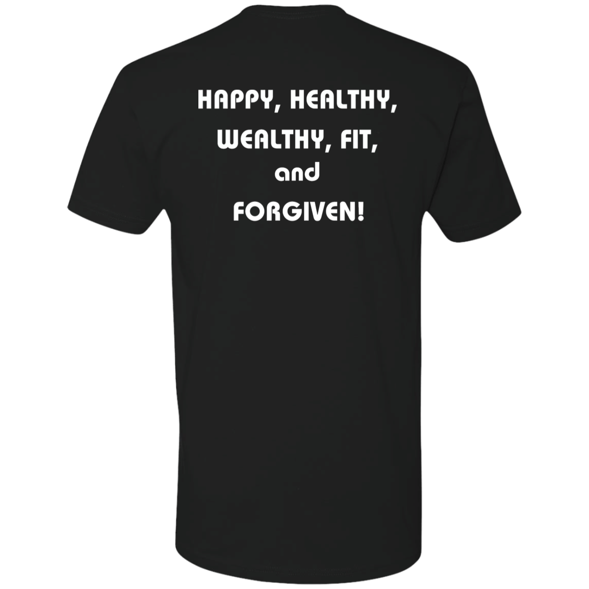 Men/Women Unisex "I am Happy" Front & Back Unisex Premium Short Sleeve T-Shirt