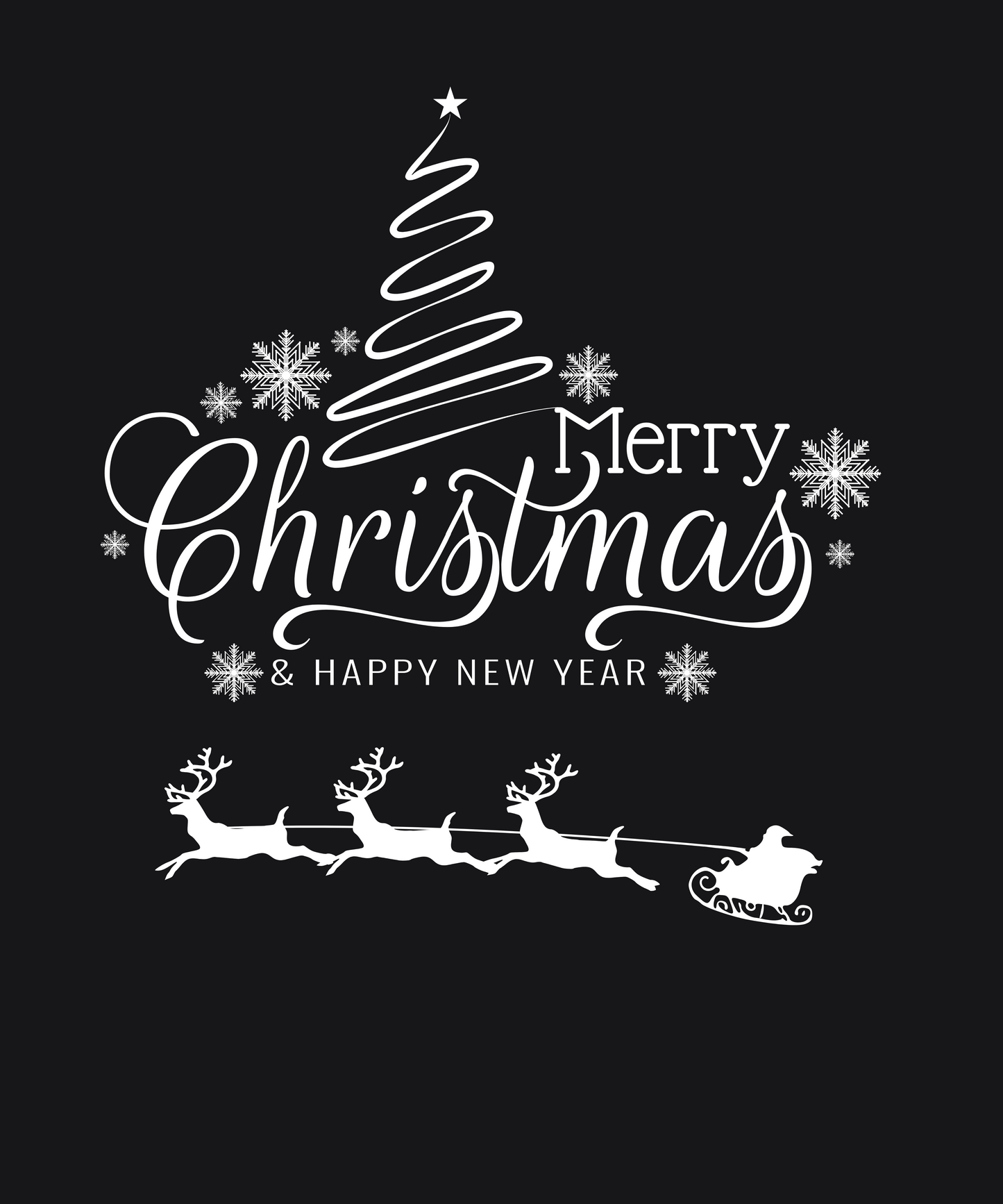 Women/Men Black Crew Neck Christmas Sweatshirt