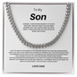 To My Son the Man Cuban Link Chain 1