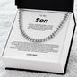To My Son the Man Cuban Link Chain 1