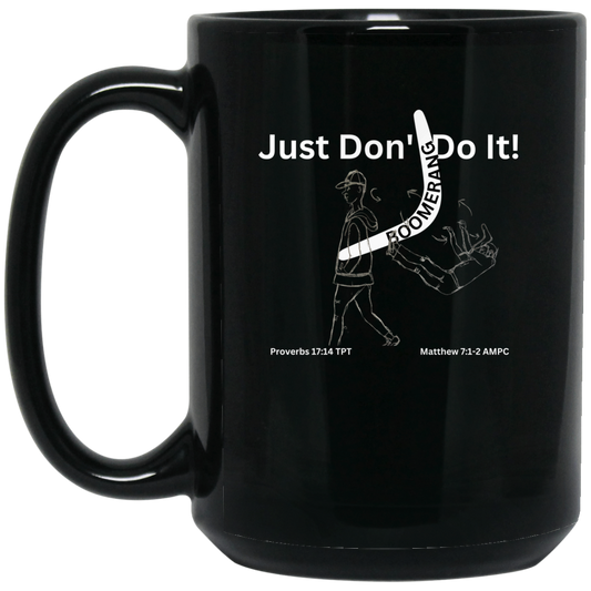 BOOMERANG 15 oz. Black Mug