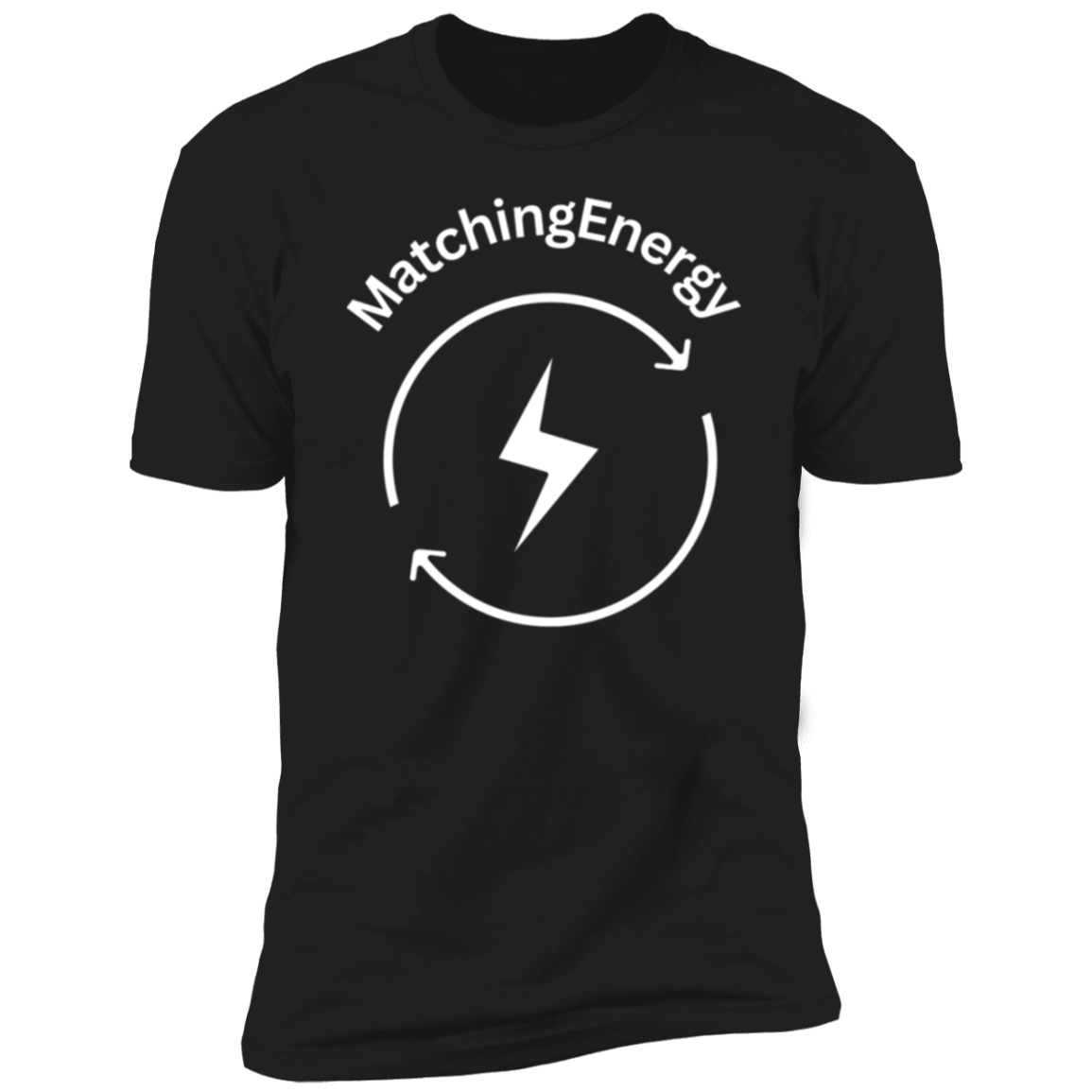 Men & Women Unisex "Matching Energy" Couple /Black & White Premium Short Sleeve T-Shirt
