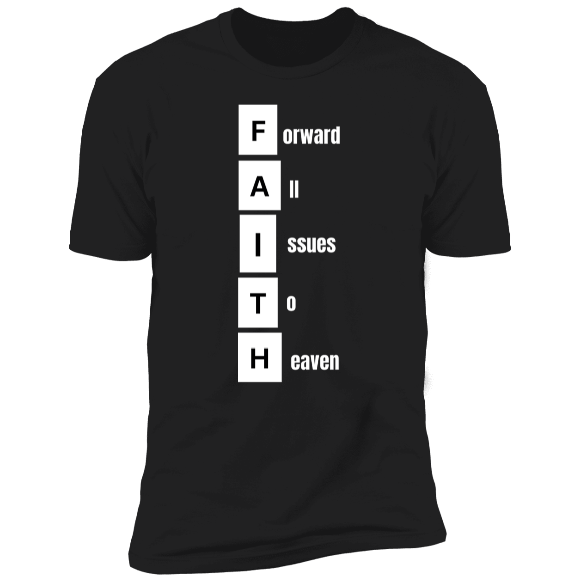 Men/Women Unisex "FAITH NO FEAR" Short Sleeve Faith-Based Tee/ Black or White