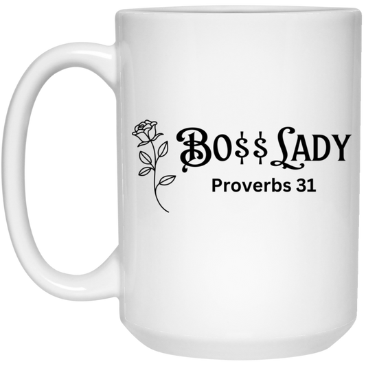 Boss Lady 15 oz. White Mug