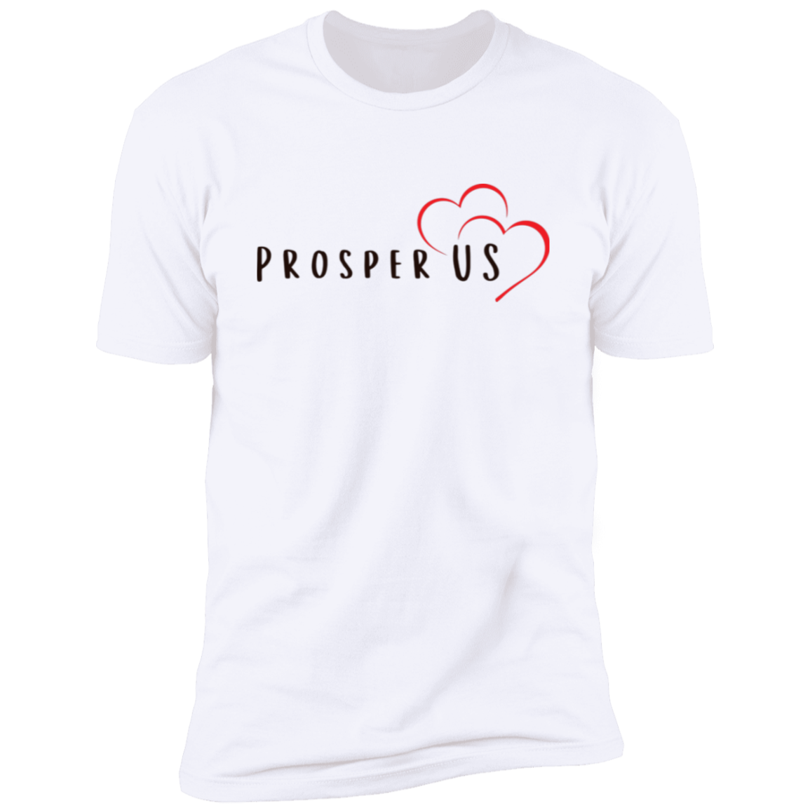 Men/Women Unisex "Prosper US" / Black & White Premium Short Sleeve T-Shirt