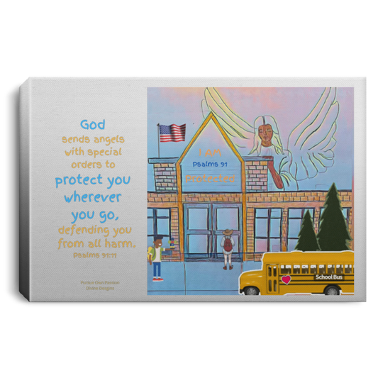 Protection for our children Landscape Canvas .75in Frame