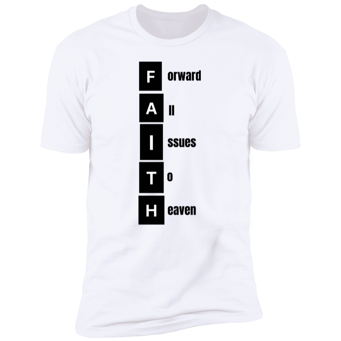 Men/Women Unisex "FAITH NO FEAR" Short Sleeve Faith-Based Tee/ Black or White