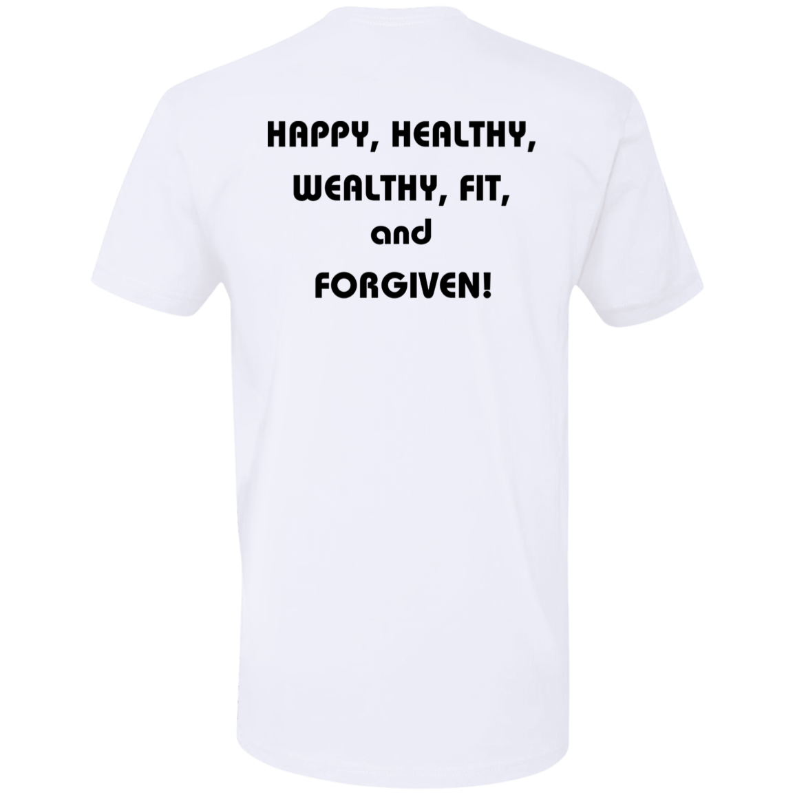 Men/Women Unisex "I am Happy" Front & Back Unisex Premium Short Sleeve T-Shirt