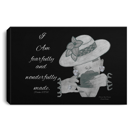 I Am fearfully & wonderfully made.  Landscape Canvas .75in Frame