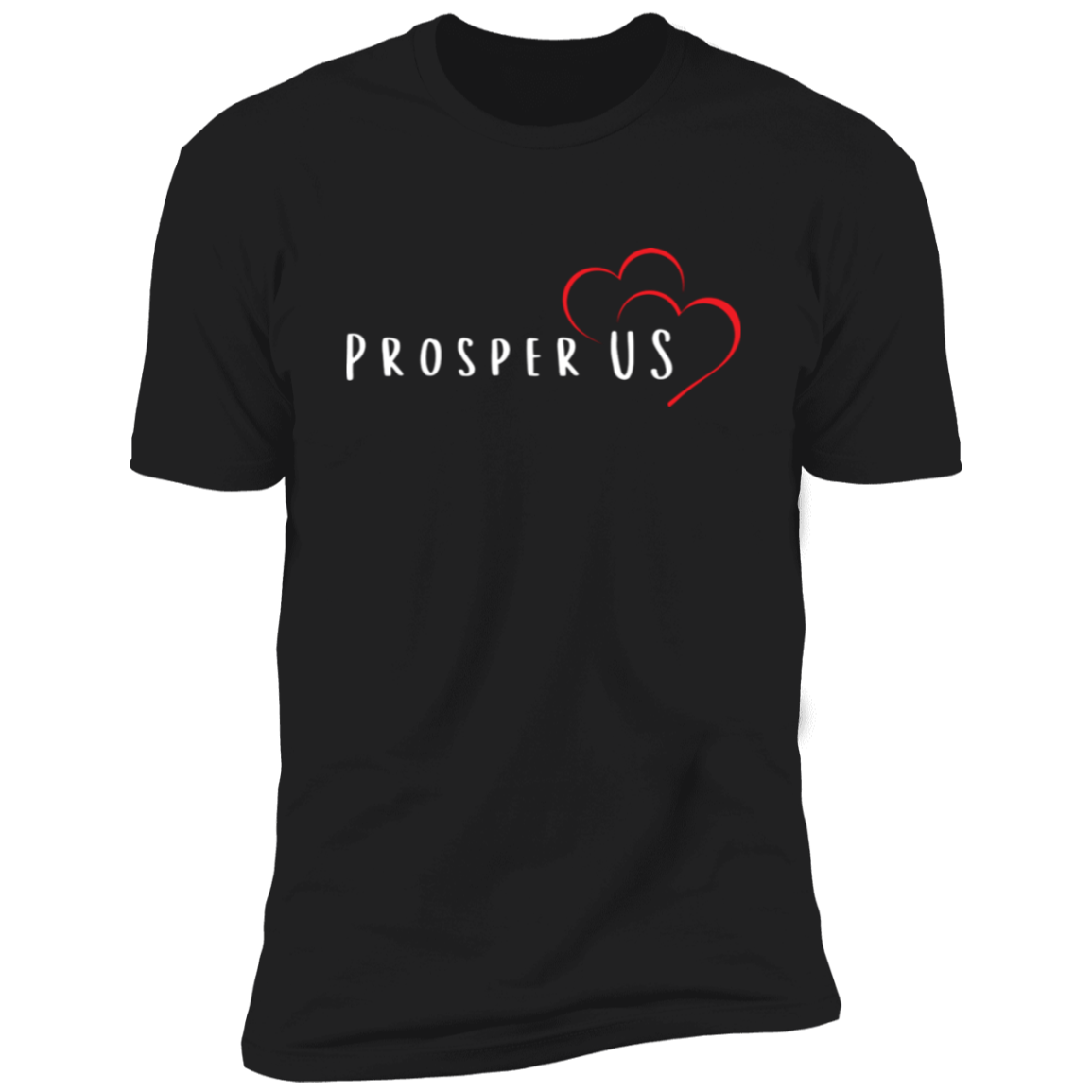 Men/Women Unisex "Prosper US" / Black & White Premium Short Sleeve T-Shirt