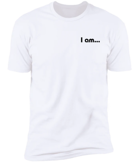 Men/Women Unisex "I am Happy" Front & Back Unisex Premium Short Sleeve T-Shirt