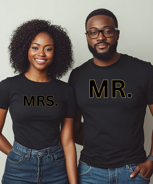 Mr. & Mrs. Leave and Cleave One Flesh Front & Back Jersey Short-Sleeve T-Shirt