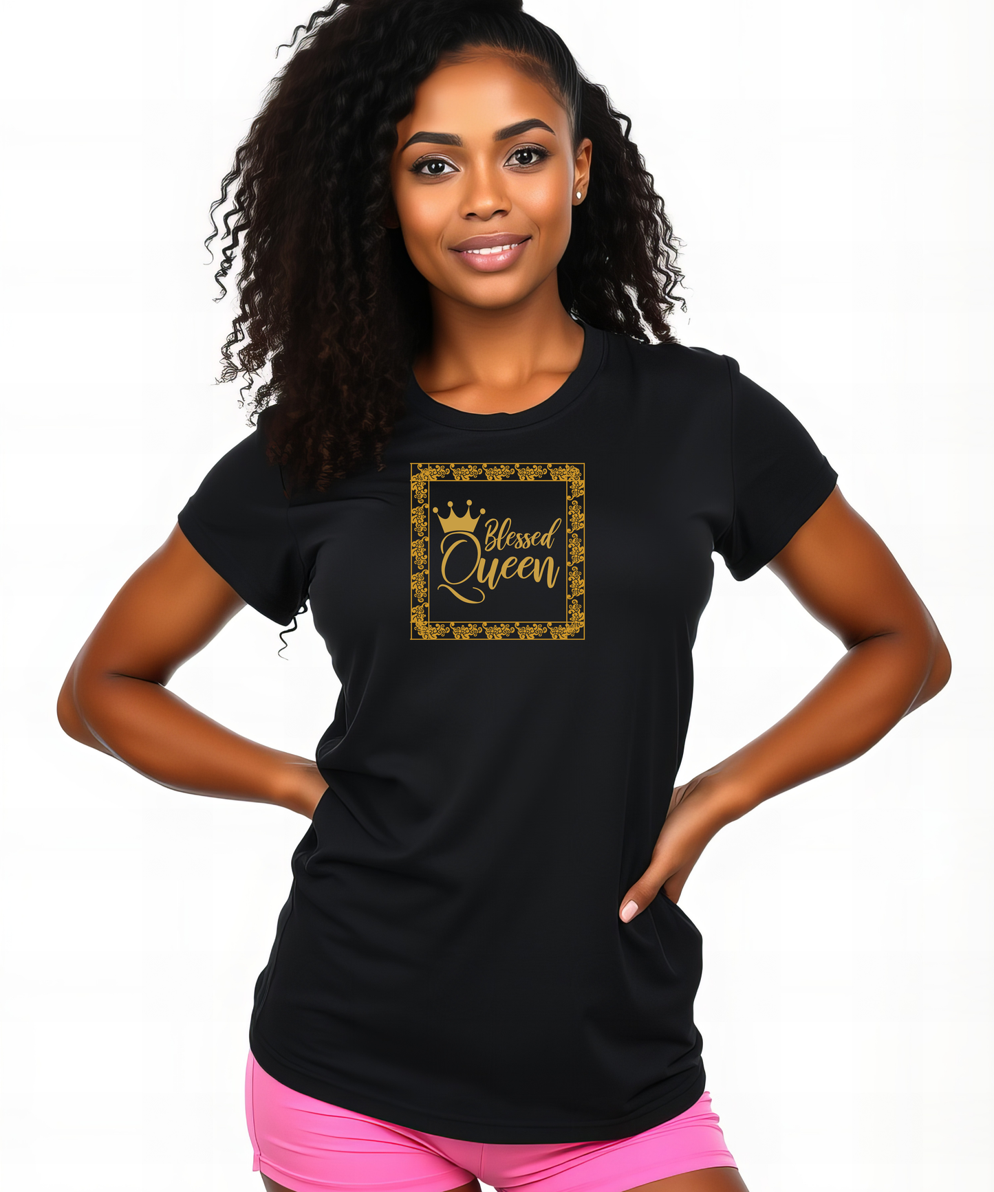 Women Blessed Queen Jersey Short-Sleeve T-Shirt