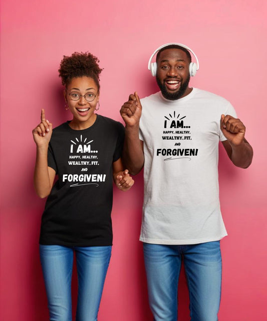 Men/Women Unisex "I Am Happy" Short Sleeve Tee Shirt