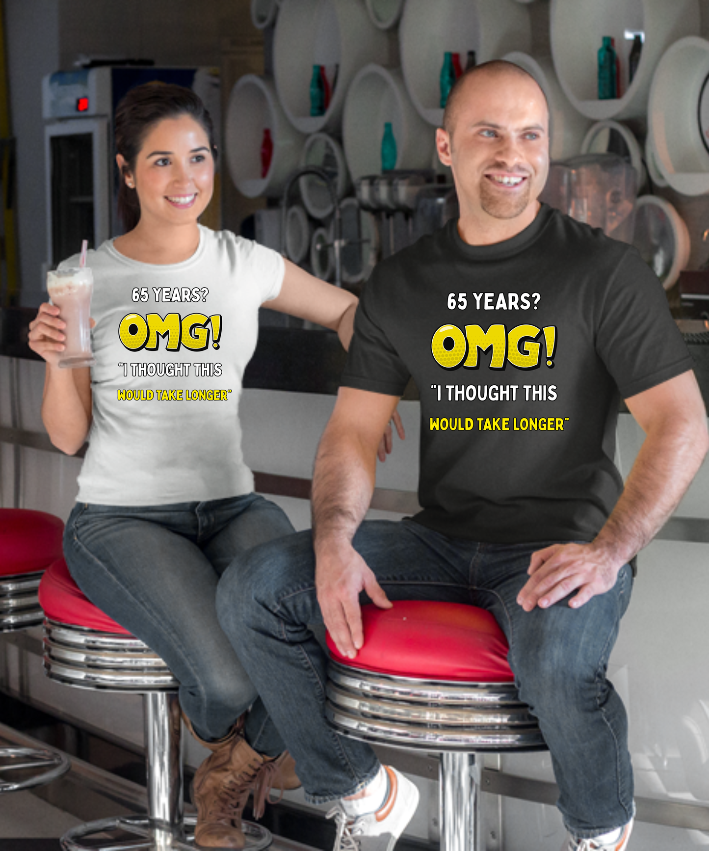 65 Years? Men and Women Unisex Jersey Short-Sleeve T-Shirt