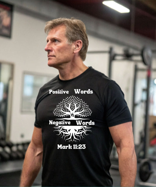 Men/Women Unisex Positive words vs. Negative words" / Black & White Premium Short Sleeve T-Shirt