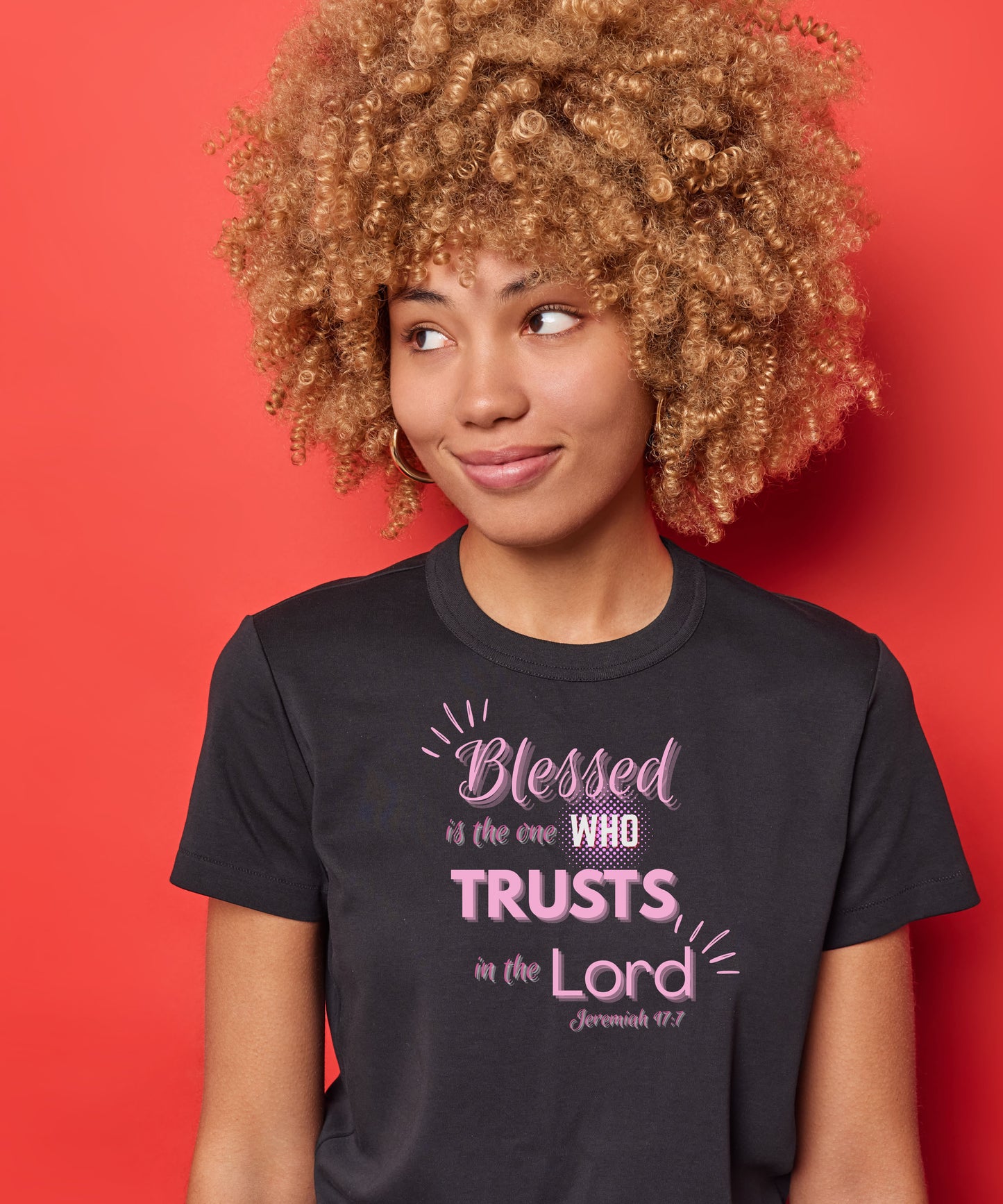 Blessed is the one Who TRUSTS in the Lord 3001C Bella + Canvas Unisex Jersey Short-Sleeve T-Shirt