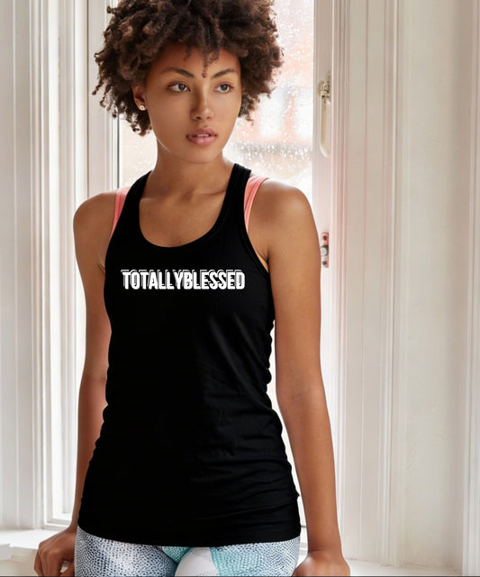 Totally Blessed Women’s fitted racerback tank top