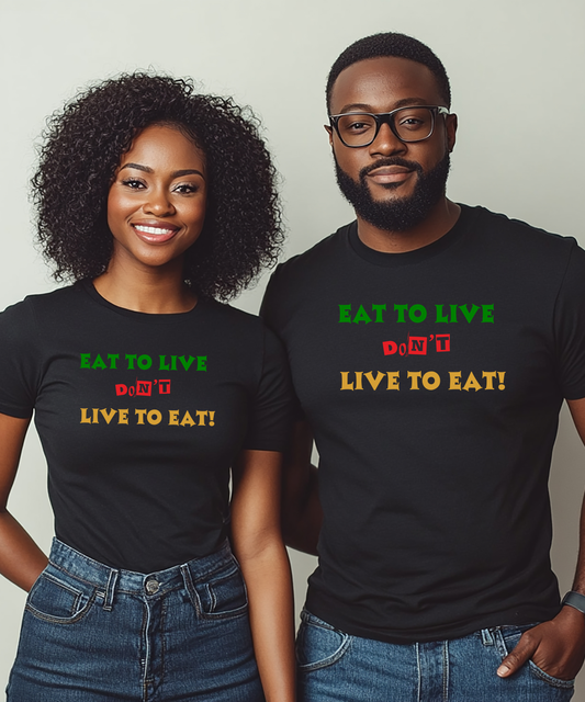 Eat to Live3001C Bella + Canvas Unisex Jersey Short-Sleeve T-Shirt
