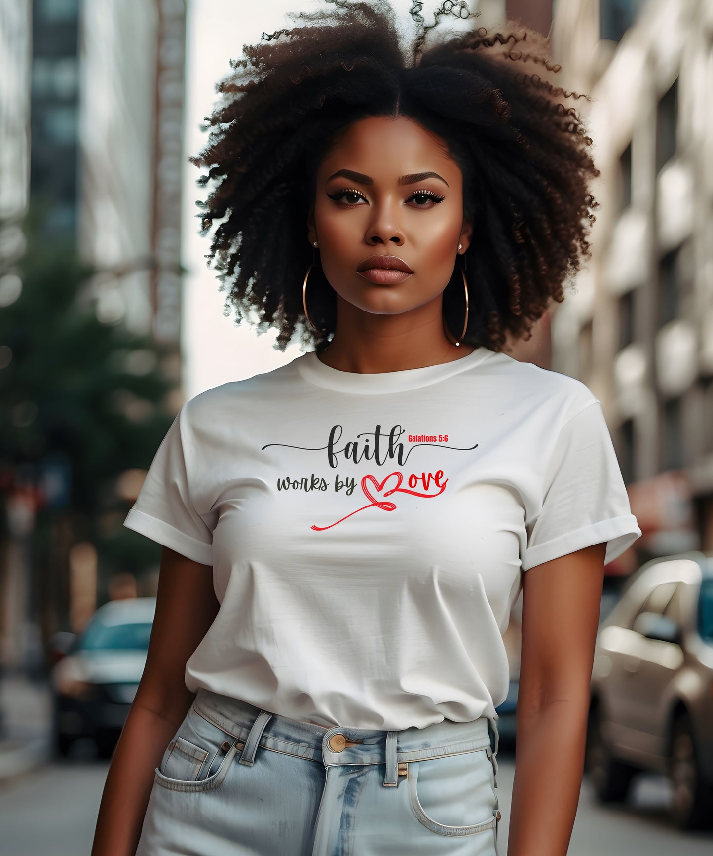 Faith Works by Love 3001C Bella + Canvas Unisex Jersey Short-Sleeve T-Shirt