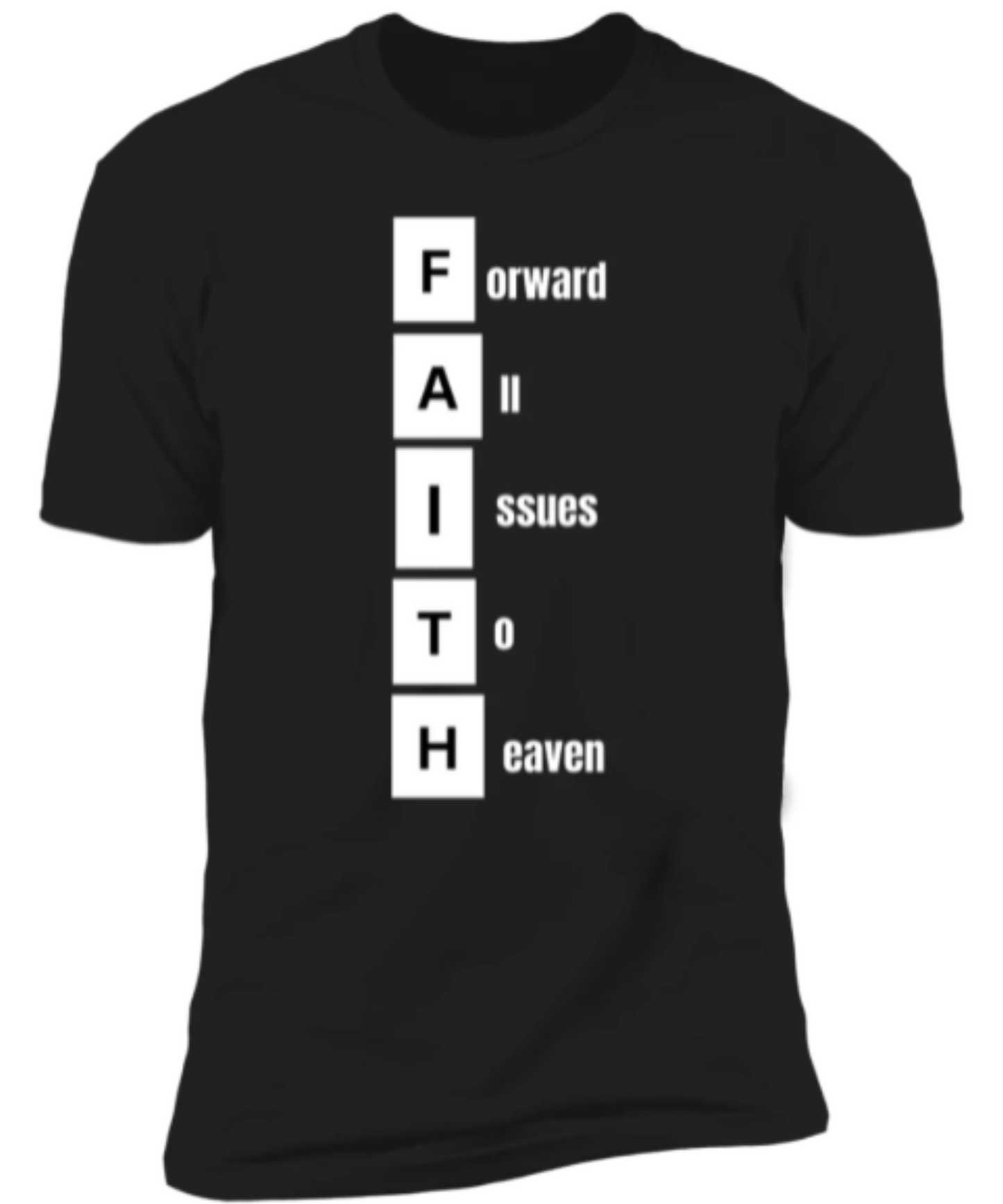 Men/Women Unisex "FAITH NO FEAR" Short Sleeve Faith-Based Tee/ Black or White