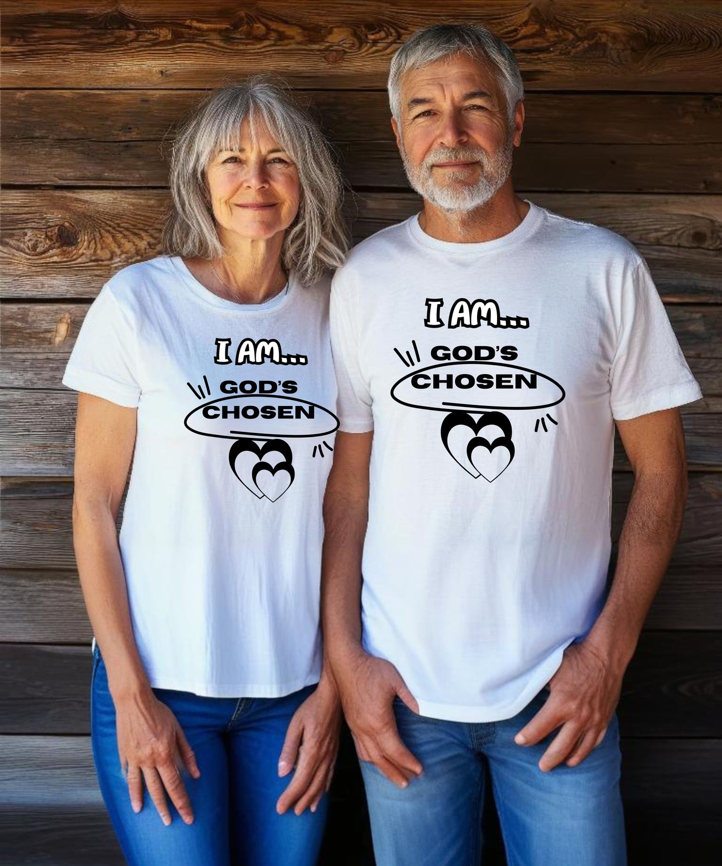 I Am... God's Chosen  White w/ Black Print Unisex Jersey Short-Sleeve T-Shirt (Copy)