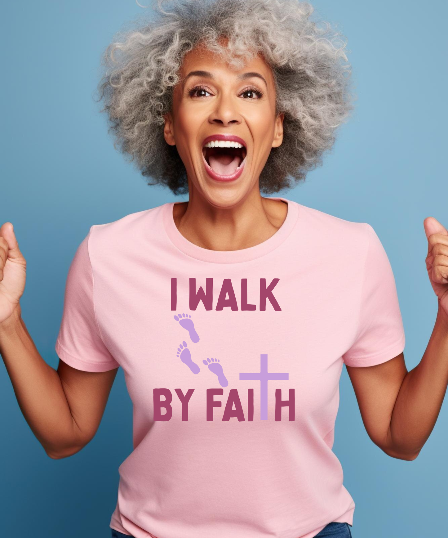 I Walk By Faith Bella + Canvas Unisex Jersey Short-Sleeve T-Shirt