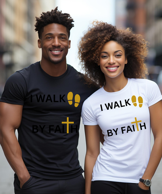 I Walk By Faith Bella + Canvas Unisex Jersey Short-Sleeve T-Shirt
