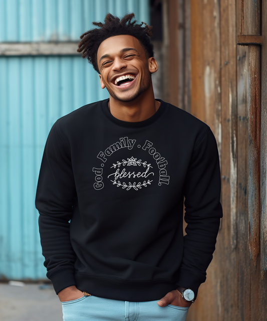 God-Family-Football-Blessed! Unisex Premium Sweatshirt