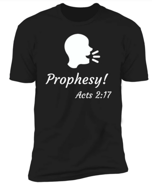 Prophesy!  Men & Women Premium Short Sleeve Bible - Tees Faith Apparel
