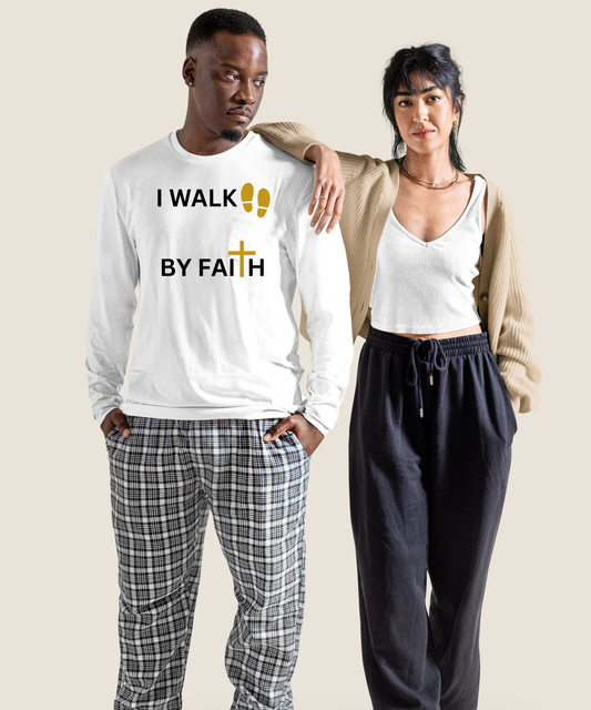 I Walk By Faith Unisex Long Sleeve Tee