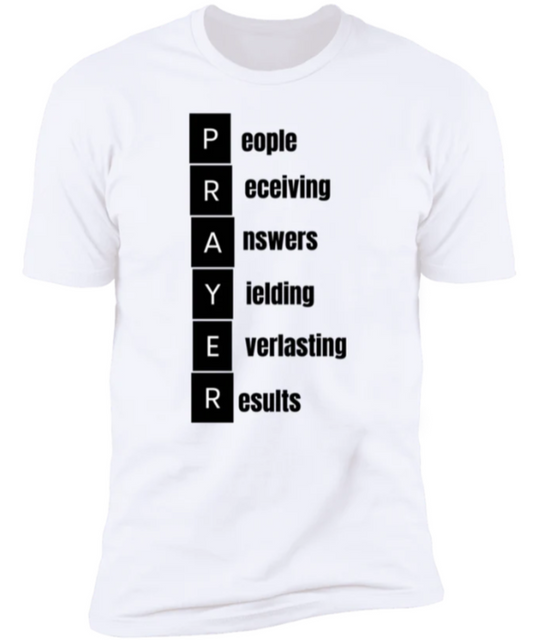 Men/Women Unisex "PRAYER" Premium Short Sleeve Faith-Based T Shirt
