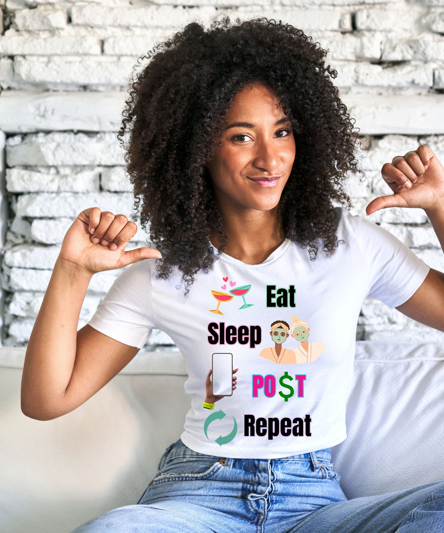 Eat Sleep Post Repeat Bella + Canvas Unisex Jersey Short-Sleeve T-Shirt