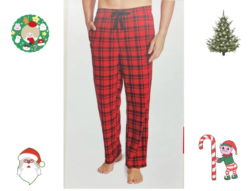 LUCKY BRAND Men's Christmas Chili Pepper  Sleep Fleece Pant