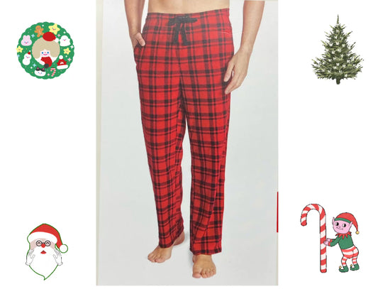 LUCKY BRAND Men's Christmas Chili Pepper  Sleep Fleece Pant