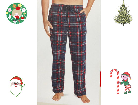 LUCKY BRAND Men's Christmas Mallard Green Sleep Fleece Pant