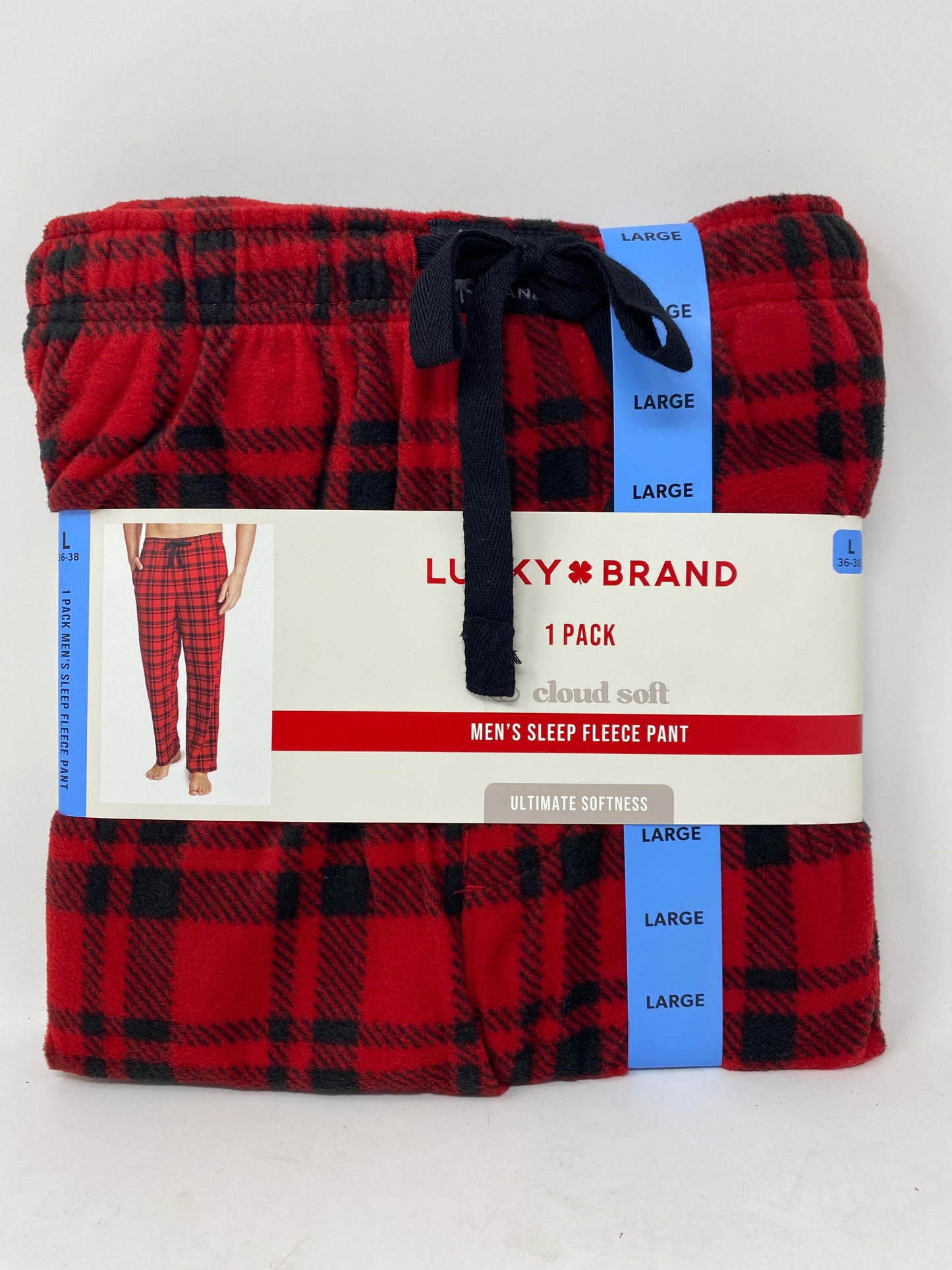 LUCKY BRAND Men's Christmas Chili Pepper  Sleep Fleece Pant
