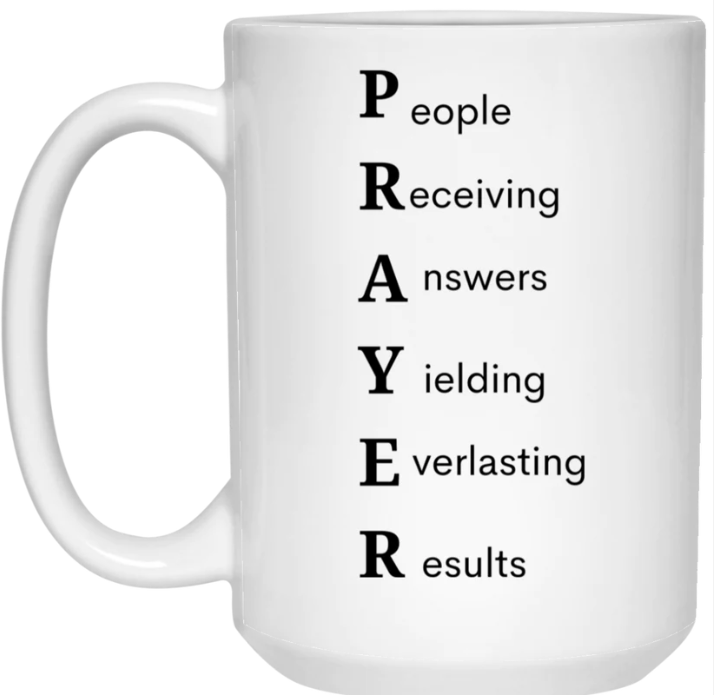 Prayer 15 oz. Black Mug