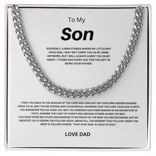 To My Son the Man Cuban Link Chain 1