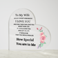 To My Wife Heart Acrylic Plaque: Without Stand Gift