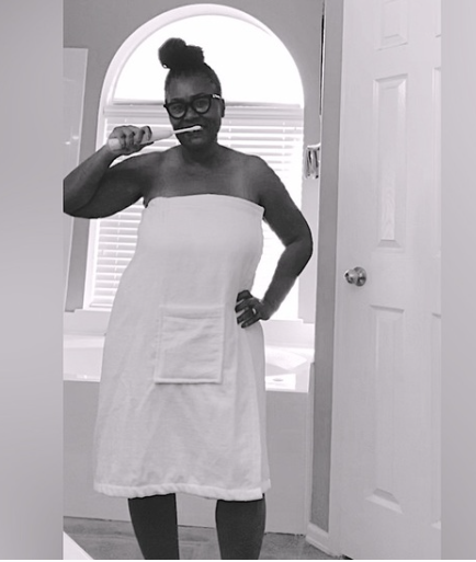 Women's Velour Terry Bath Wrap Towel -White