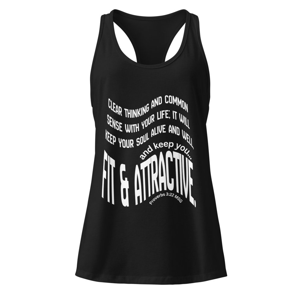 "Fit & Attractive" Women’s fitted racerback tank top