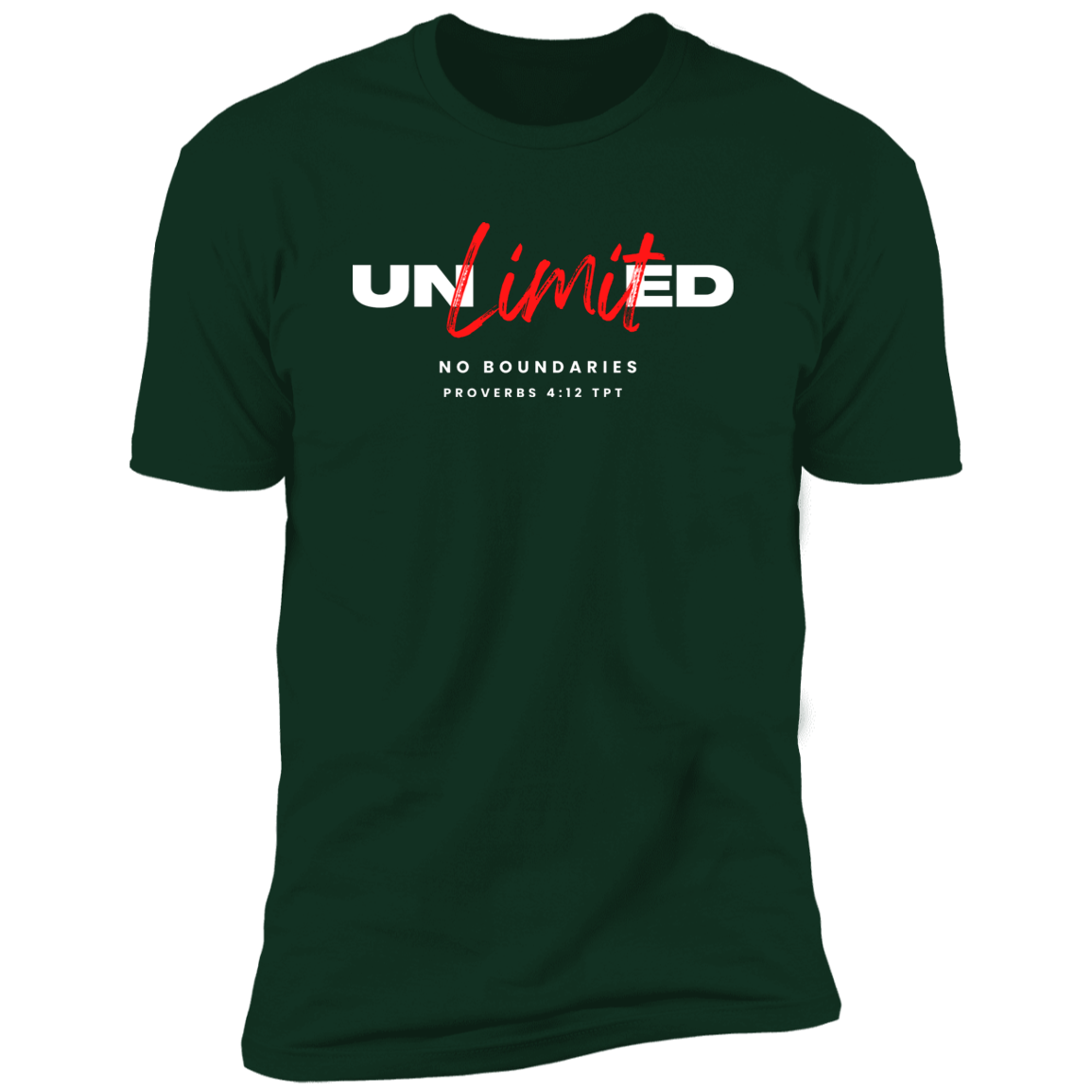 Men/Women Unisex "Unlimited" Short Sleeve Faith-Based T-Shirt