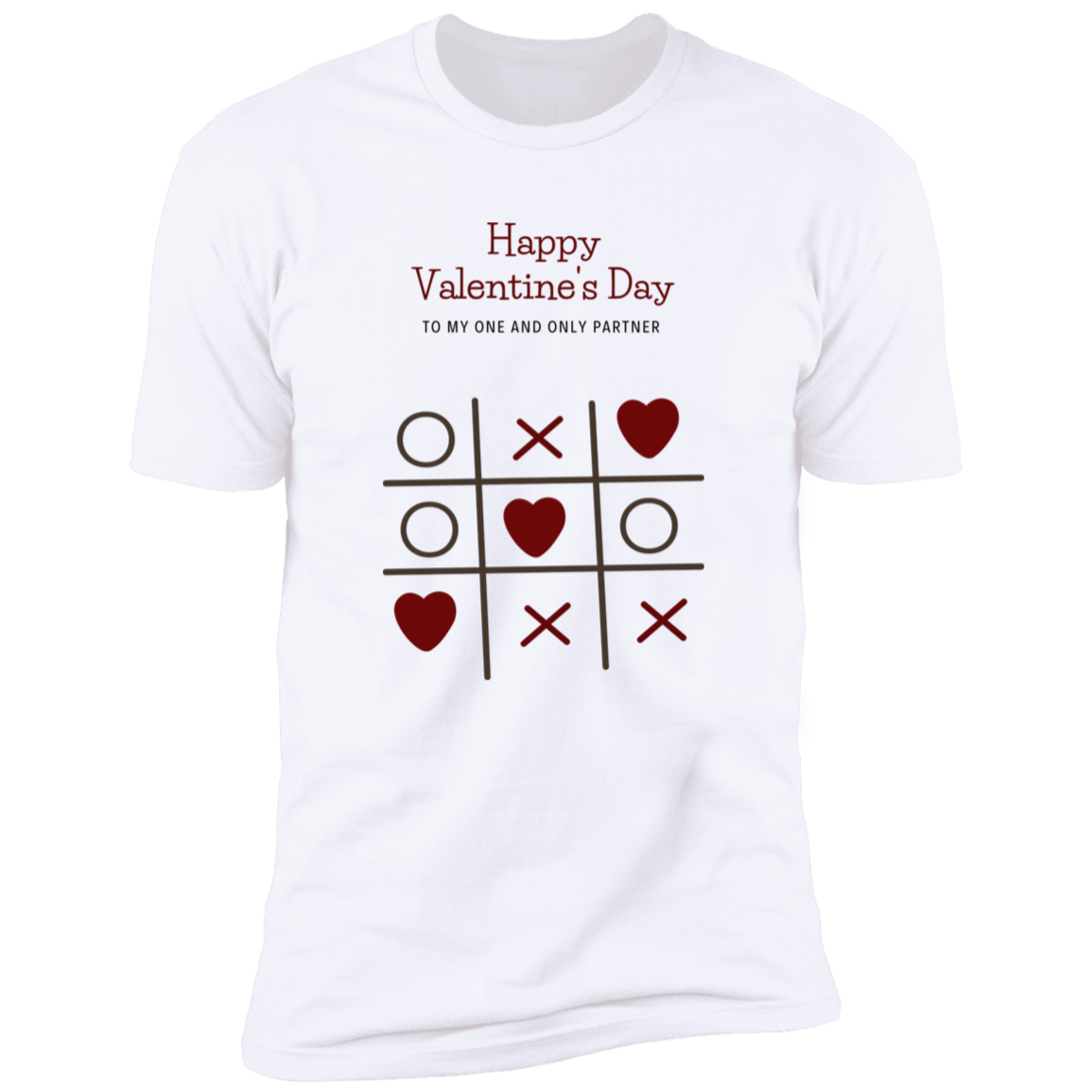 Men/Women Unisex "Tik Tac Love" Grey & White Short Sleeve T-Shirt Happy Valentines Day